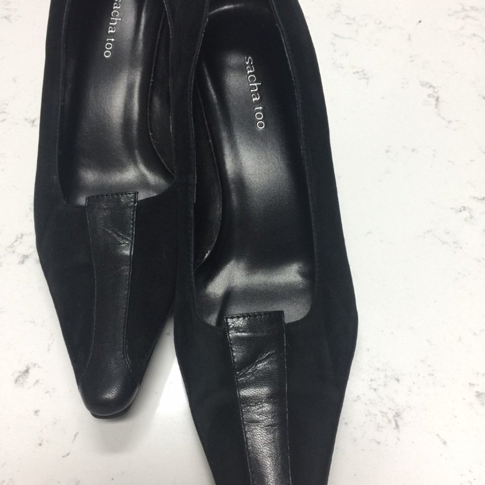 SACHA TOO Black Woman Shoe  Heel 3" size 7
